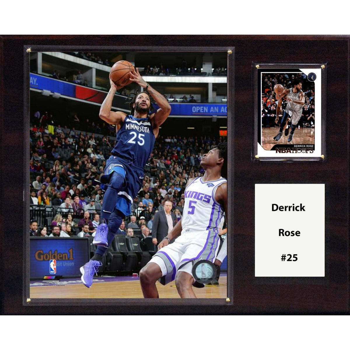 Nba 12 Inch X15 Inch  Derrick Rose Minnesota Timberwolves Player Plaque