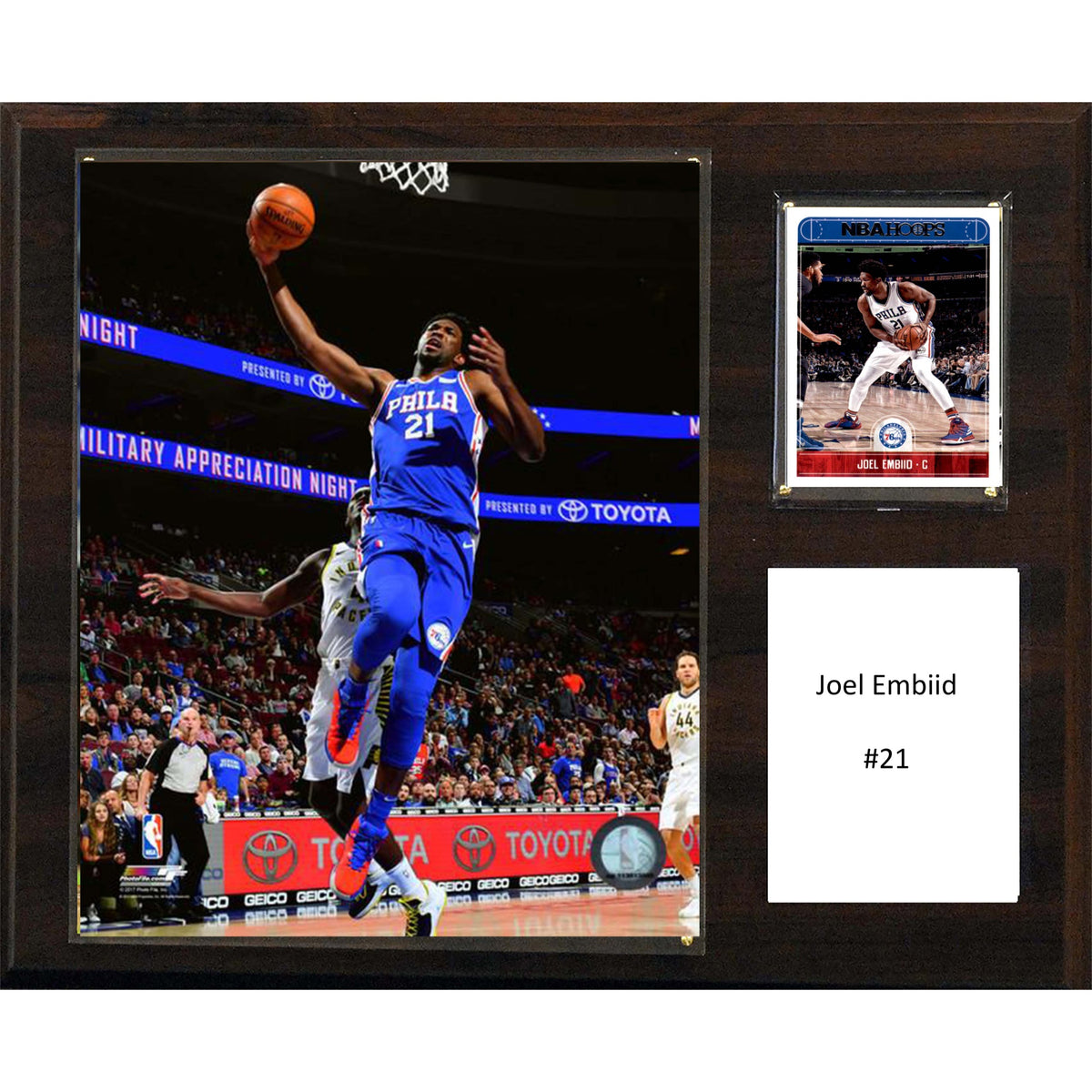 Nba 12 Inch X15 Inch  Joel Embiid Philadelphia 76Ers Player Plaque