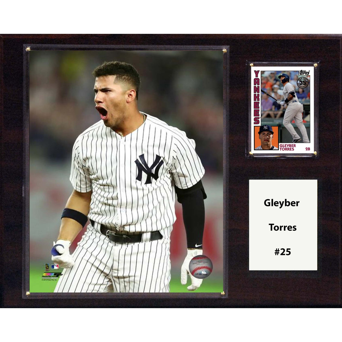 Mlb 12 Inch X15 Inch  Gleyber Torres New York Yankees Player Plaque