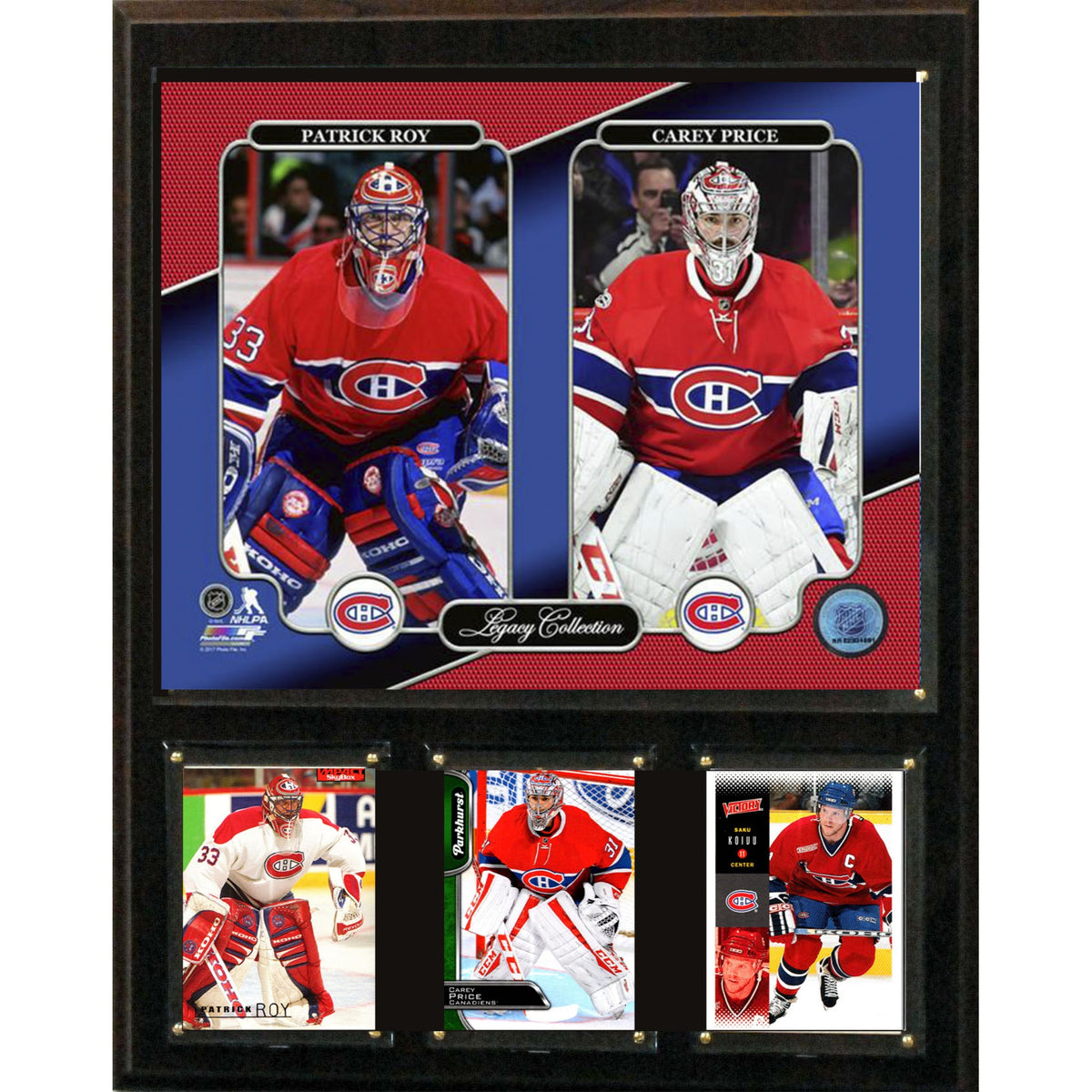Nhl 12 Inch X15 Inch  Patrick Roy  Carey Price Montreal Canadiens Legacy Collection Plaque