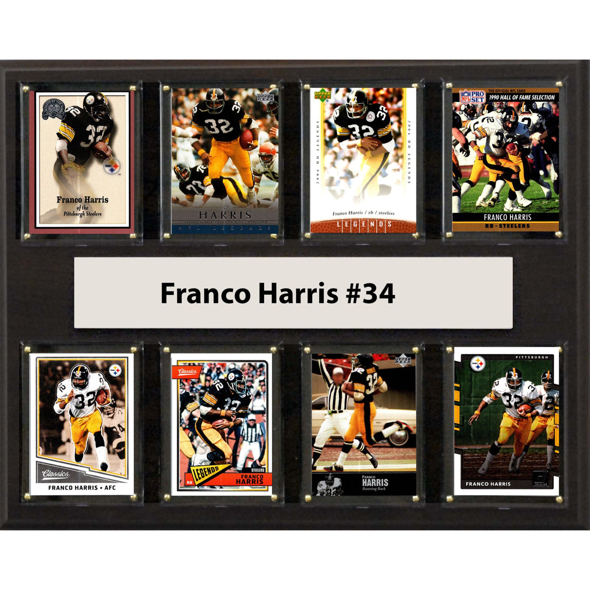 Nfl 12 Inch X15 Inch  Franco Harris Pittsburgh Steelers 8Card Plaque