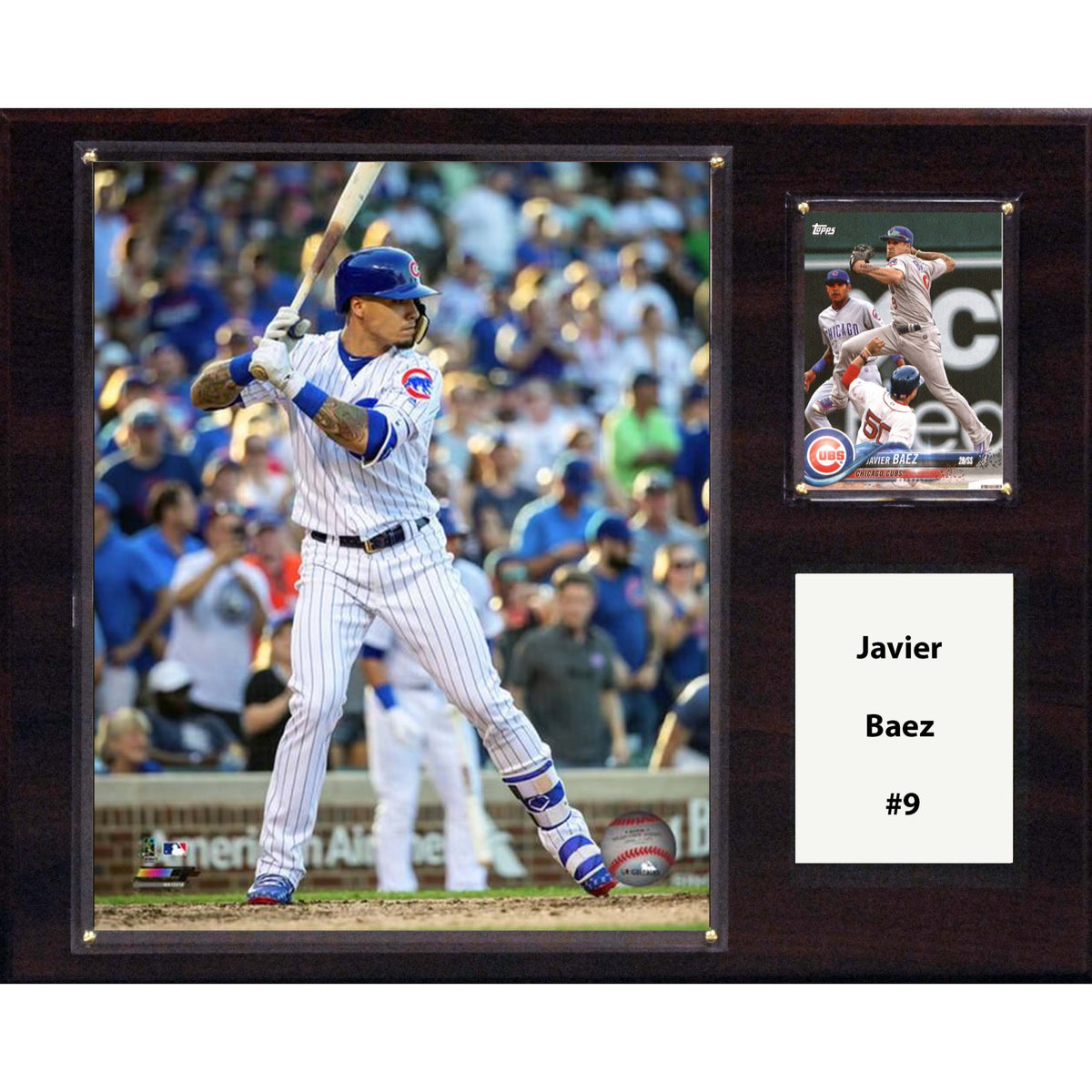 Mlb 12 Inch X15 Inch  Javier Baez Chicago Cubs Player Plaque