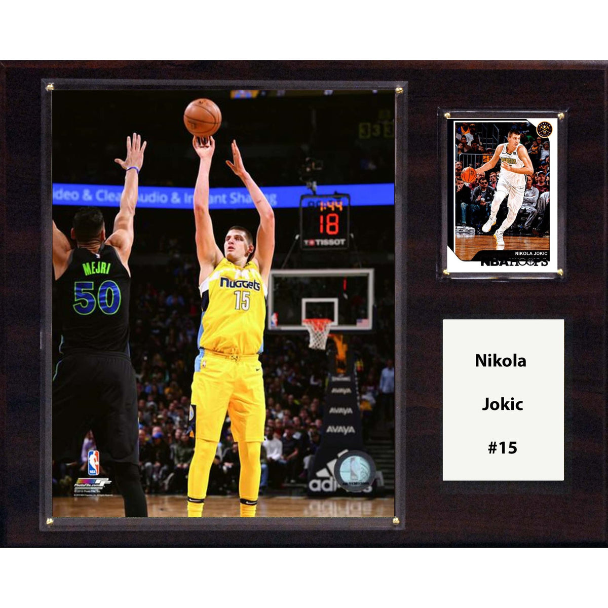 Nba 12 Inch X15 Inch  Nikola Jokic Denver Nuggets Player Plaque