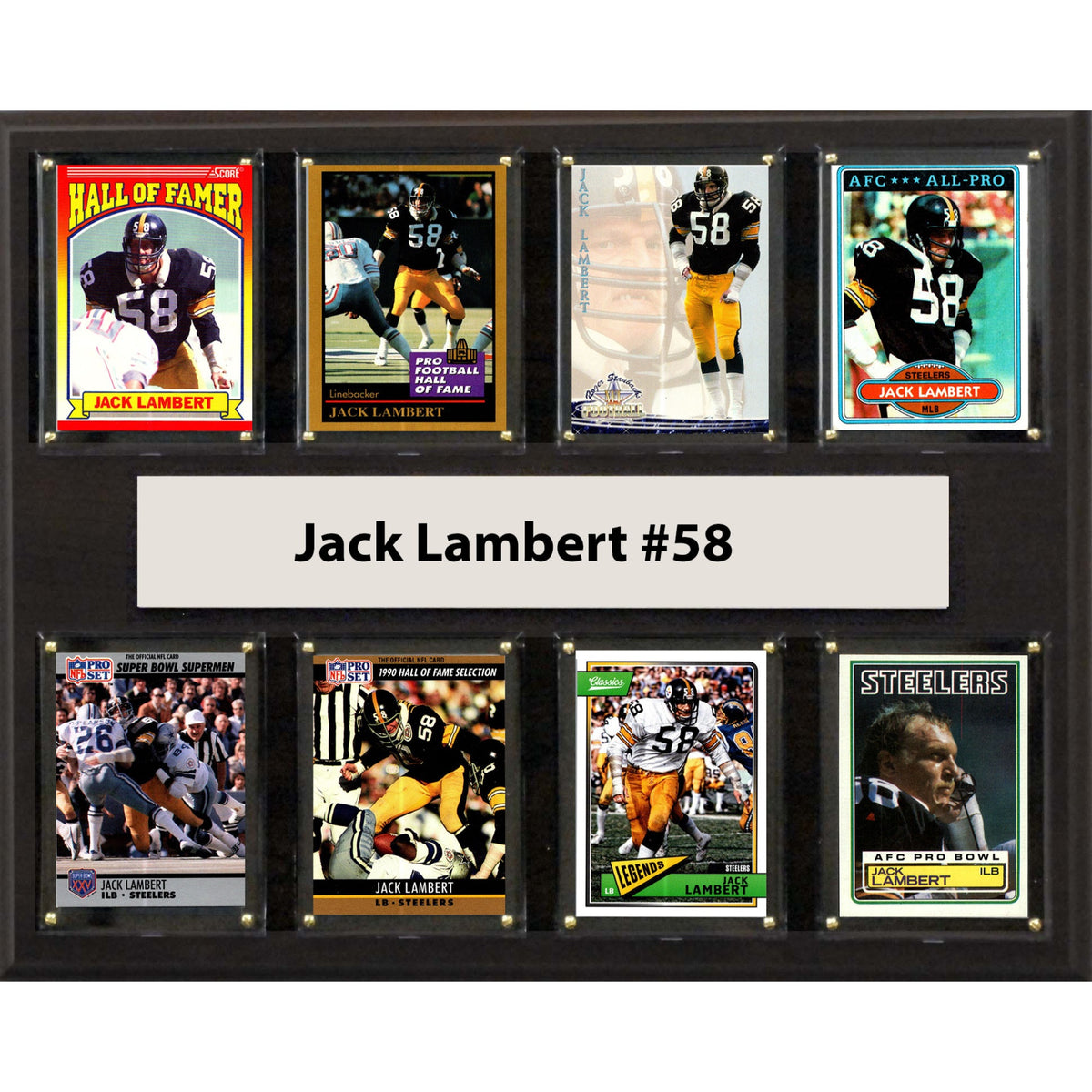 Nfl 12 Inch X15 Inch  Jack Lambert Pittsburgh Steelers 8Card Plaque