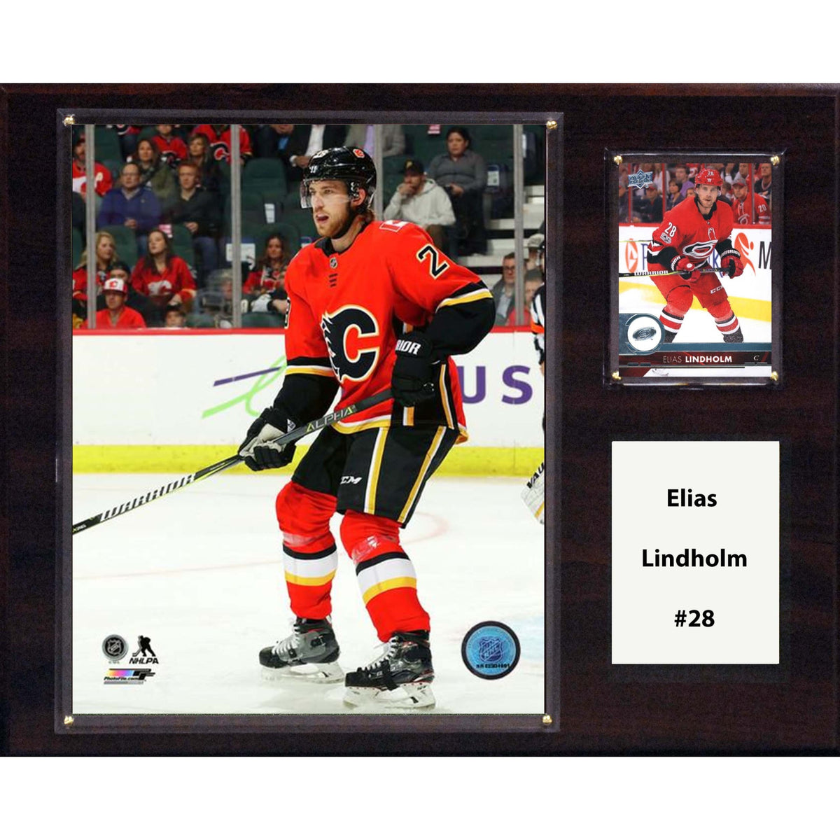 Nhl 12 Inch X15 Inch  Elias Lindholm Calgary Flames Player Plaque