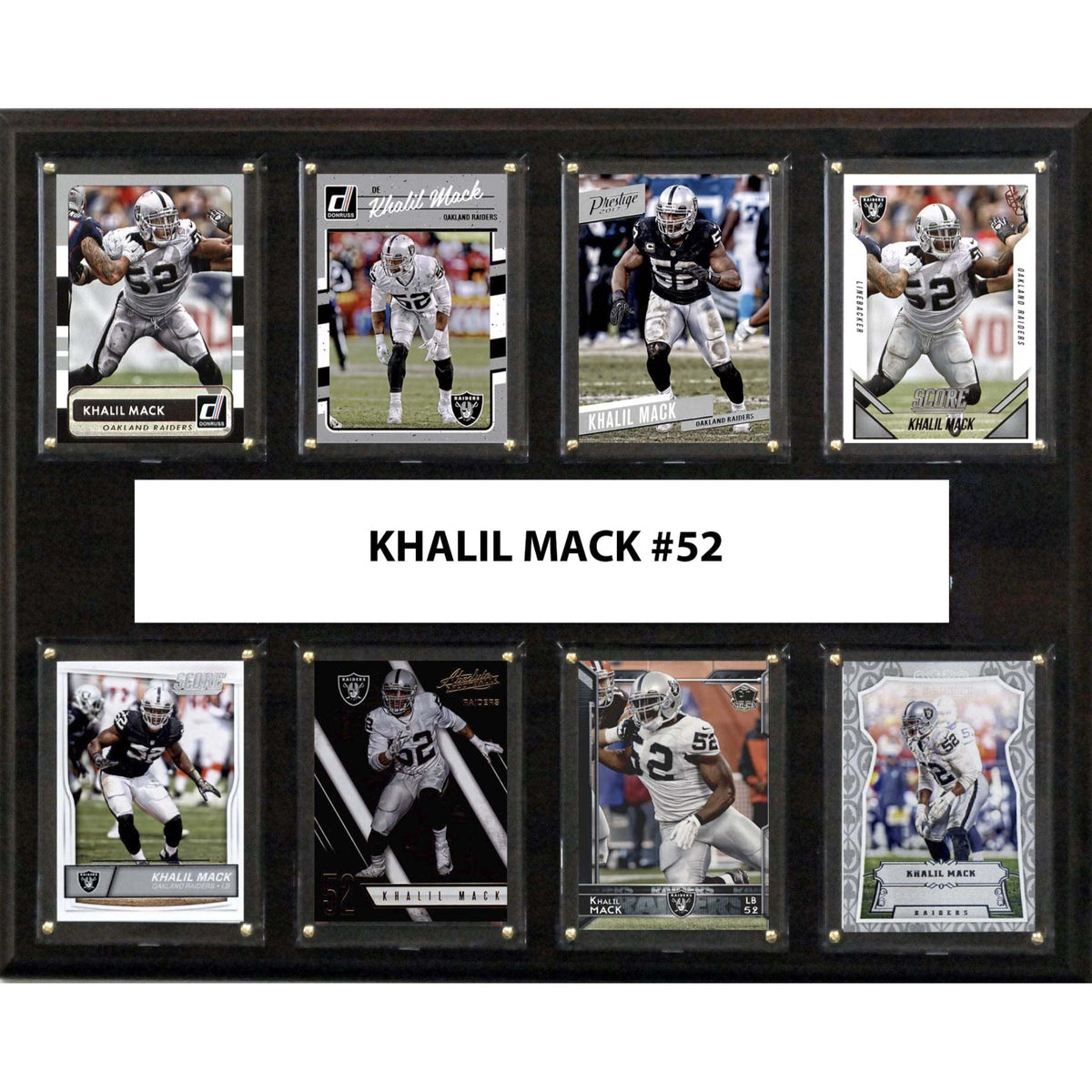 Nfl 12 Inch X15 Inch  Khalil Mack Oakland Raiders 8Card Plaque
