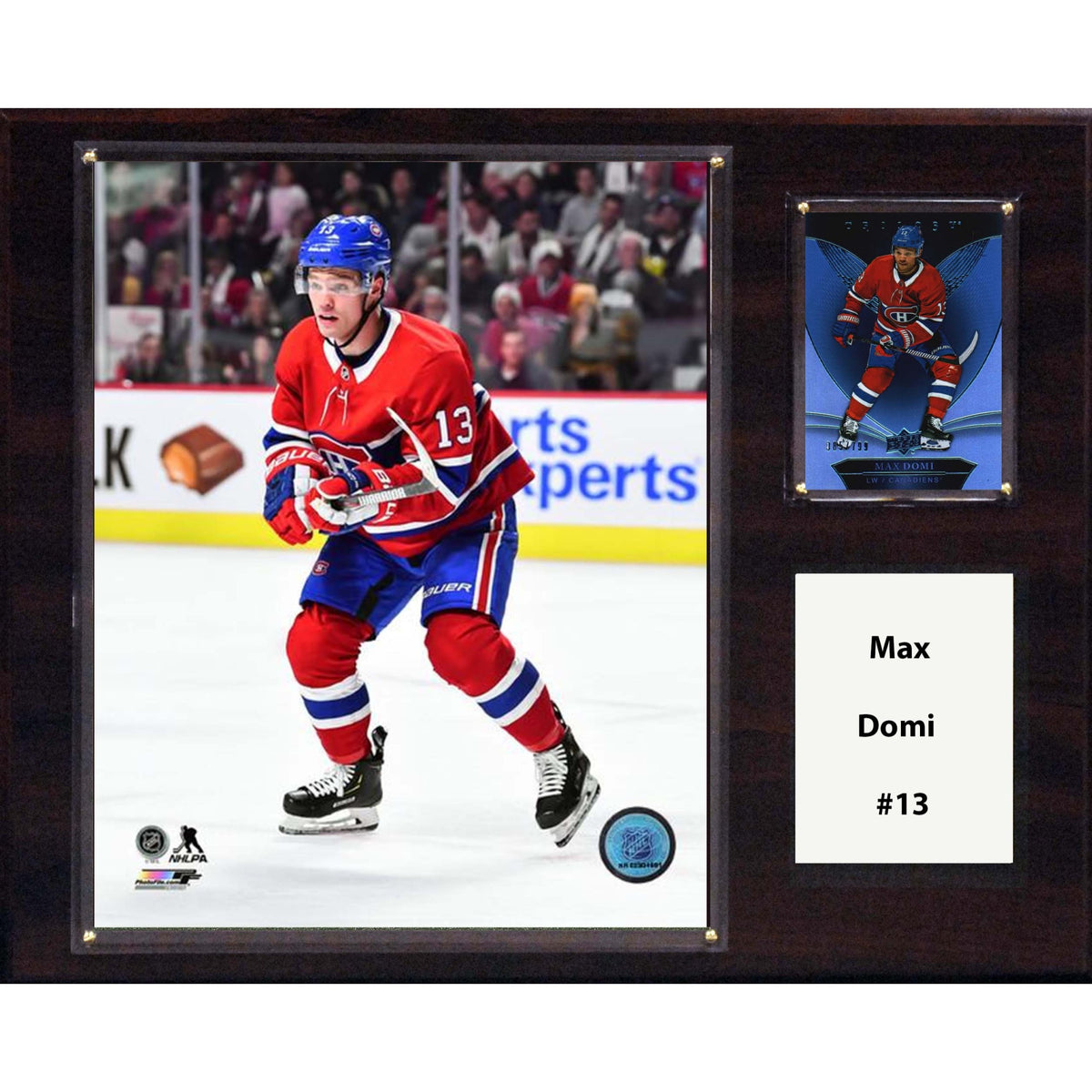 Nhl 12 Inch X15 Inch  Max Domi Montreal Canadians Player Plaque