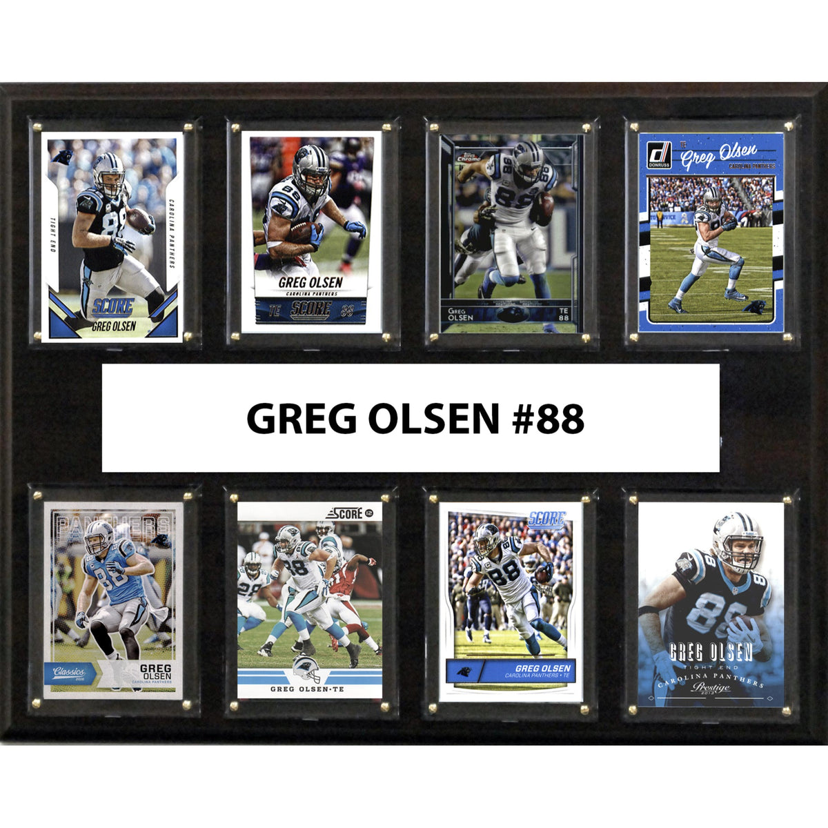 Nfl 12 Inch X15 Inch  Greg Olsen Carolina Panthers 8Card Plaque