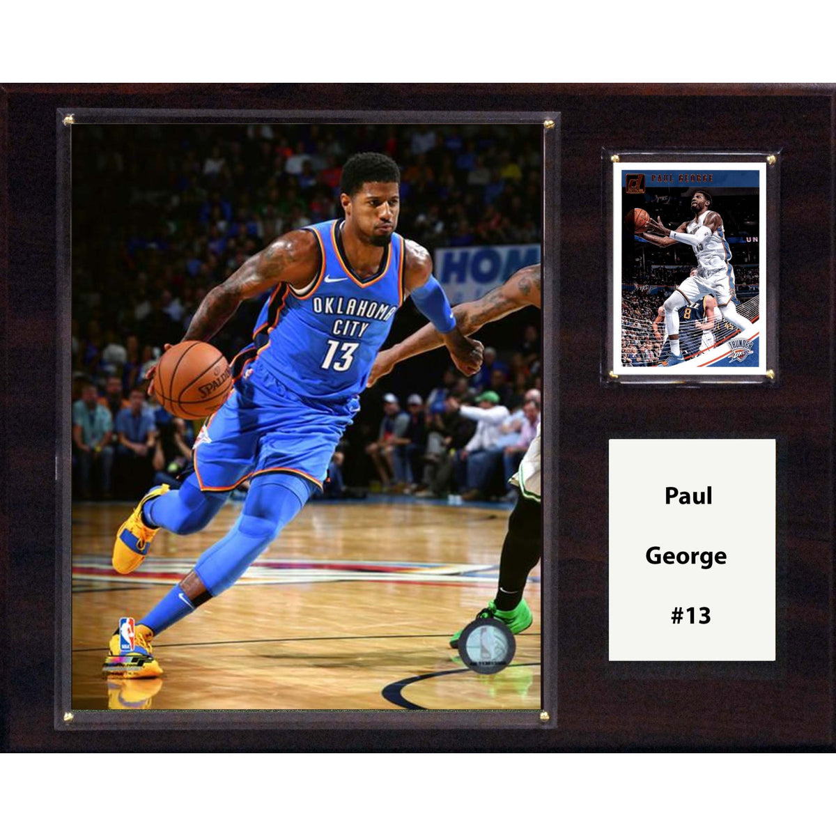 Nba 12 Inch X15 Inch  Paul George Oklahoma City Thunder Player Plaque