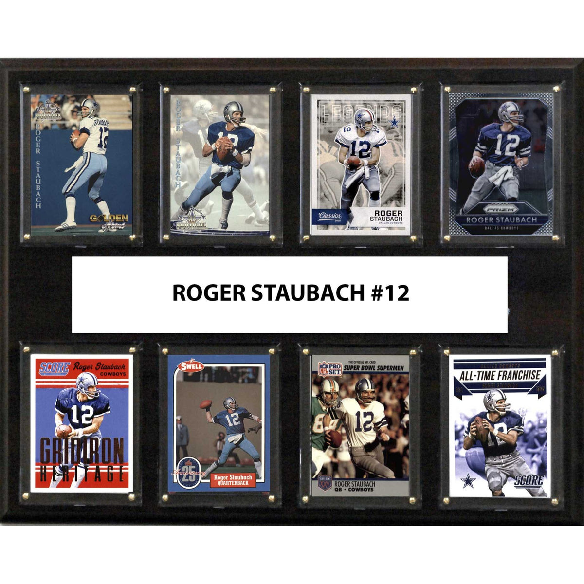Nfl 12 Inch X15 Inch  Roger Staubach New York Giants 8Card Plaque