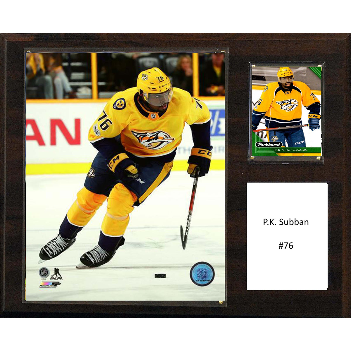Nhl 12 Inch X15 Inch  P.K. Subban Nashville Predators Player Plaque