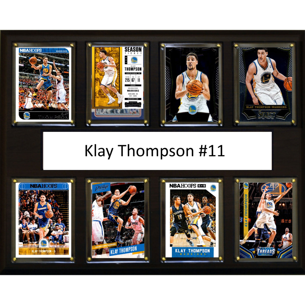 Nba 12 Inch X15 Inch  Klay Thompson Golden State Warriors 8Card Plaque