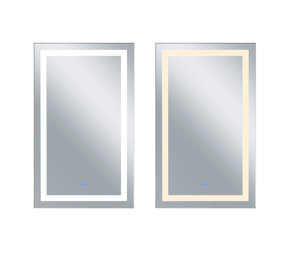 Rectangle Matte White Led 30 In. Mirror From Our Abigail Collection