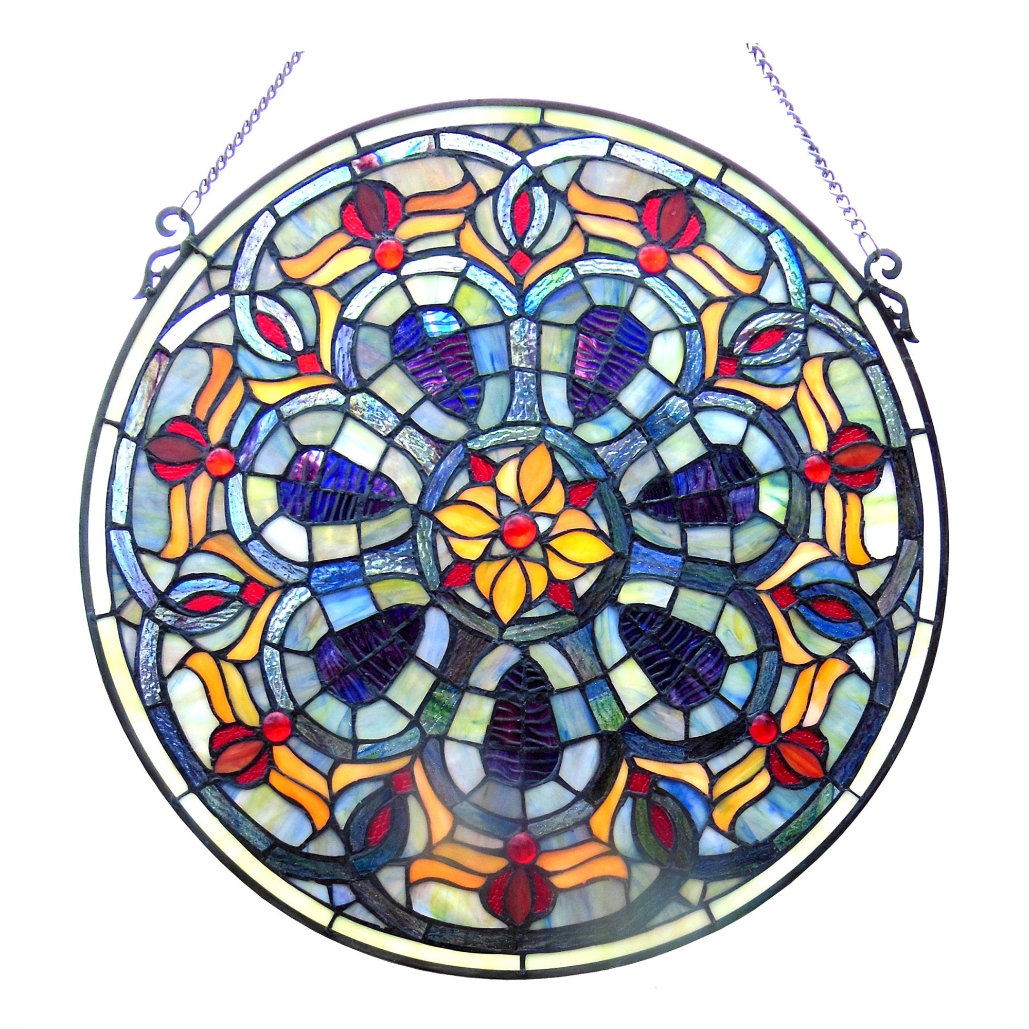 Chloe Glass Window Panel, One Size, Multicolor