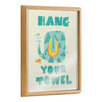 Blake Splish Splash Zoo Elephant Framed Printed Glass by Heather Rosas