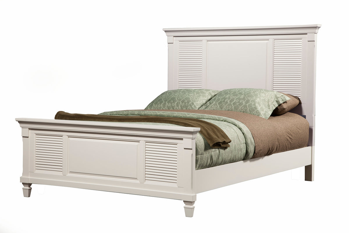 Winchester California King Shutter Panel Bed, White