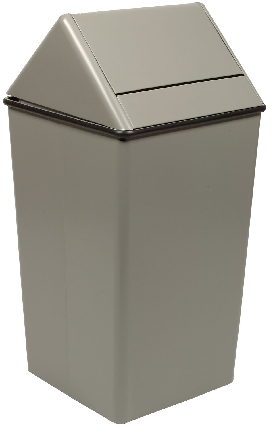 1311Htslvv Ergode Swingtop  Small Square Hamper With Swing Top, Rubber Gasket, Powder Coat Finish, 4 Feet, Optional Liner  Id