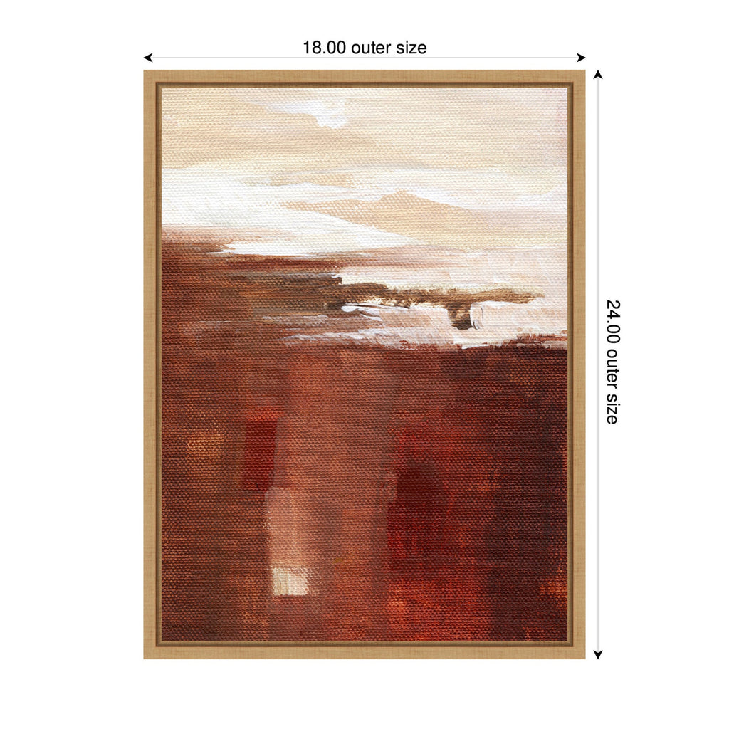 Sylvie Earthen Abstract Framed Canvas by Nikita Jariwala