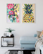 Sylvie Pineapple Study No 2 Framed Canvas by Rachel Christopoulos