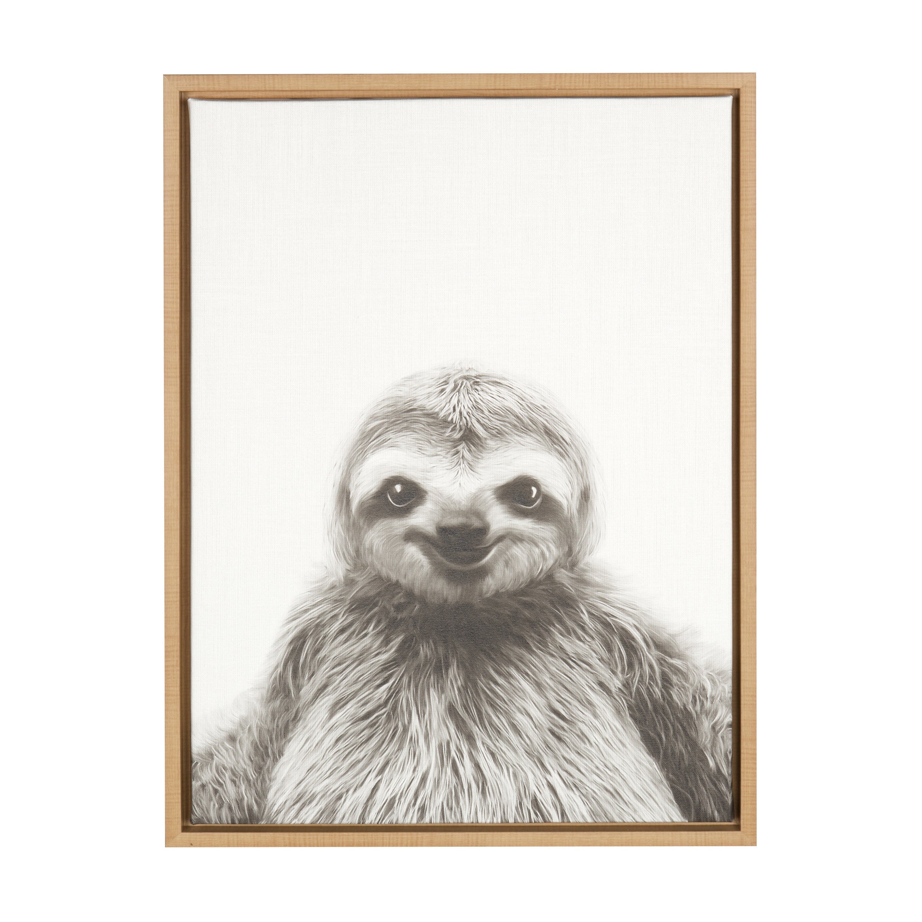 Sylvie Sloth Framed Canvas by Simon Te Tai