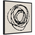Sylvie Flowing Circle Abstract Framed Canvas by The Creative Bunch Studio