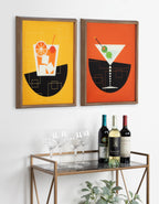 Blake Martini Framed Printed Art by Amber Leaders Designs