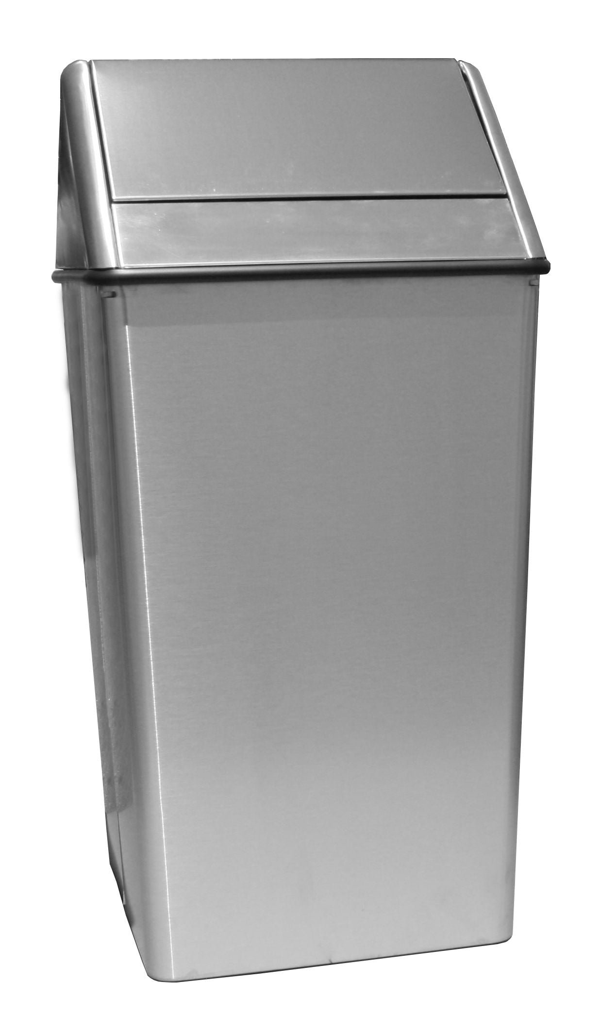1511HTSS-VV Ergode Swingtop Stainless Steel Hamper - Spacious & Durable for Educational & Industrial Settings - Swing Top, Rubbe