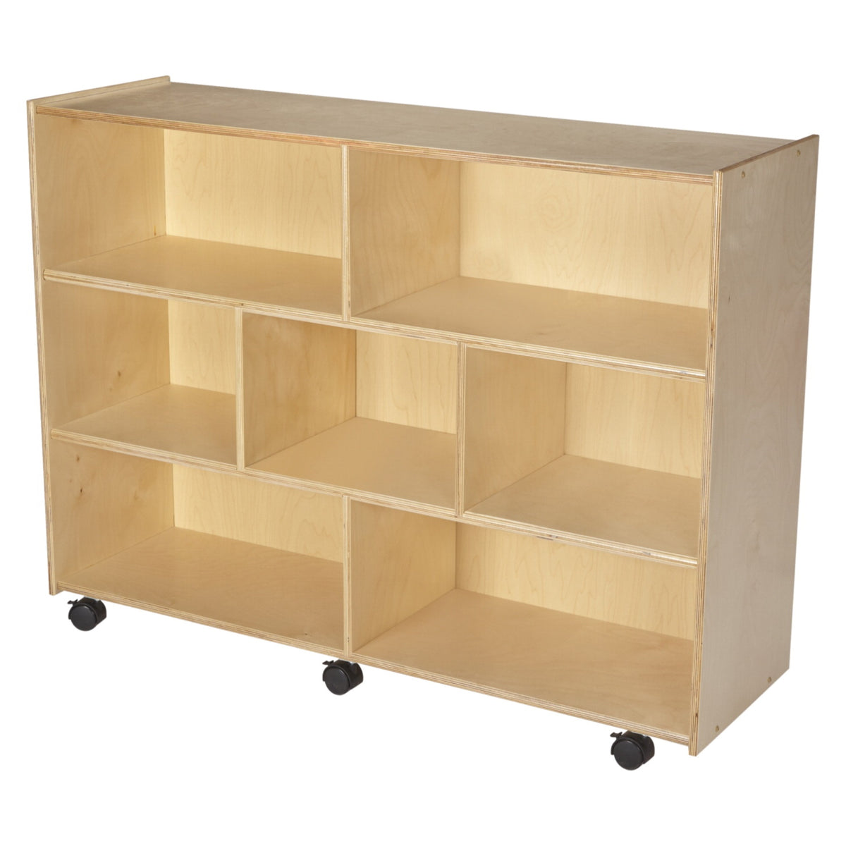 Childcraft Mobile Compartment Storage Unit, 7 Compartments, 473/4 X 141/4 X 36 Inches