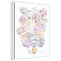 Sylvie Pale Pastel Shells Framed Canvas by Patricia Shaw