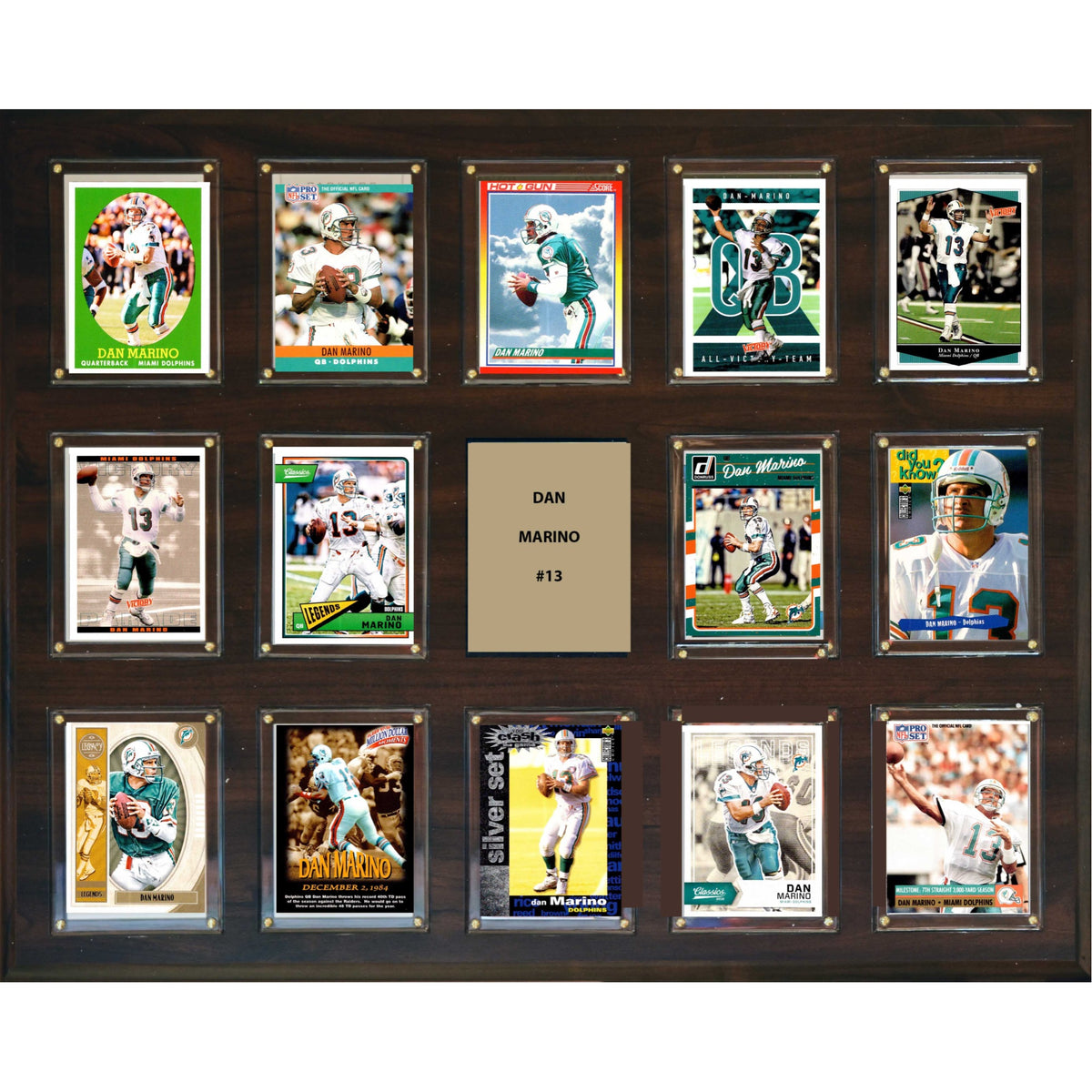 Nfl 16 Inch X20 Inch  Dan Marino Miami Dolphins 14Card Plaque