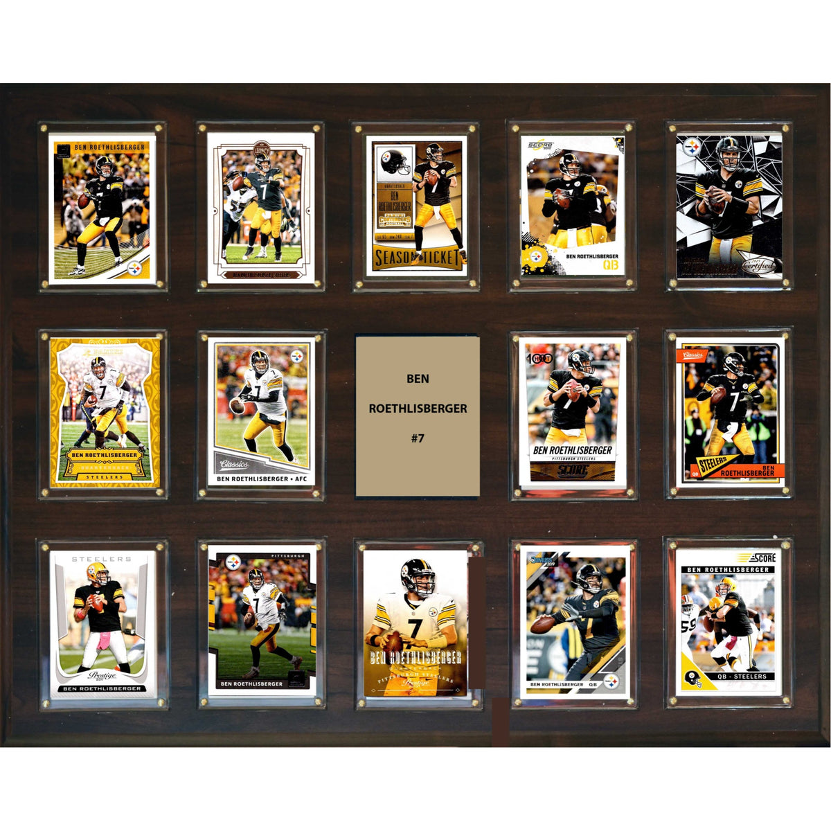 Nfl 16 Inch X20 Inch  Ben Roethlisberger Pittsburgh Steelers 14Card Plaque