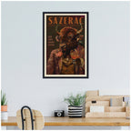 WG Sazerac Bison Buffalo by The Whiskey Ginger Framed Canvas Wall Art Print