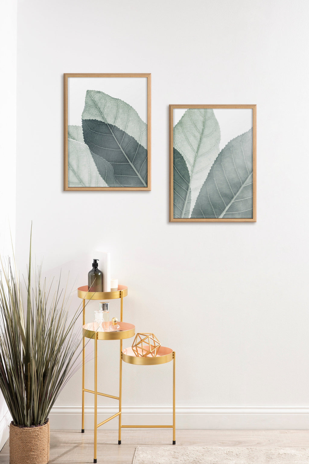 Blake Modern Green Leaf Botanical II Framed Printed Glass by The Creative Bunch Studio