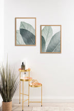 Blake Modern Green Leaf Botanical II Framed Printed Glass by The Creative Bunch Studio