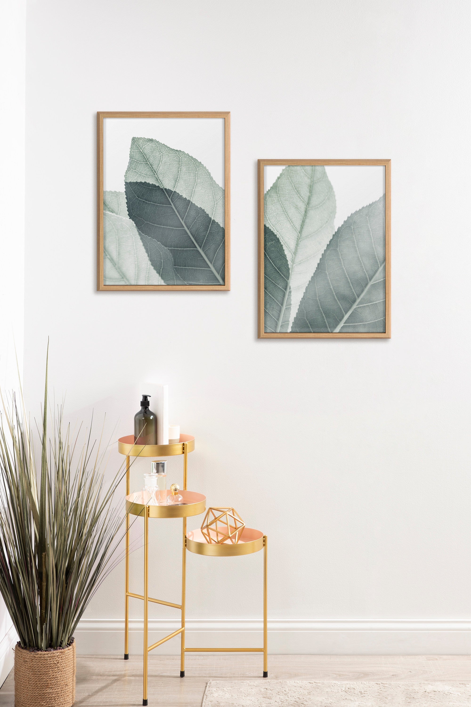 Blake Modern Green Leaf Botanical II Framed Printed Glass by The Creative Bunch Studio