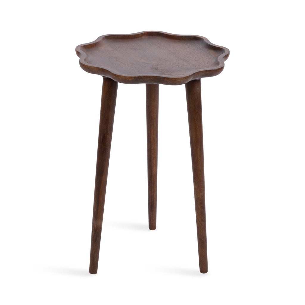 Alezar Scallop Wood Side Table