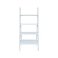 4-Shelf Ladder Bookcase, White