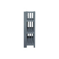 3-Shelf Folding Bookcase 14 Wide, Slate Gray