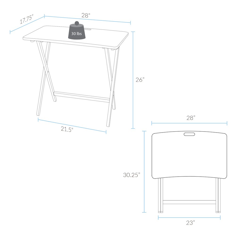 Arizona Folding Table with Solid Hardwood, Natural