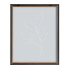 Blake Modern Blue Botanical Line Sketch Print 3 Framed Printed Glass by The Creative Bunch Studio