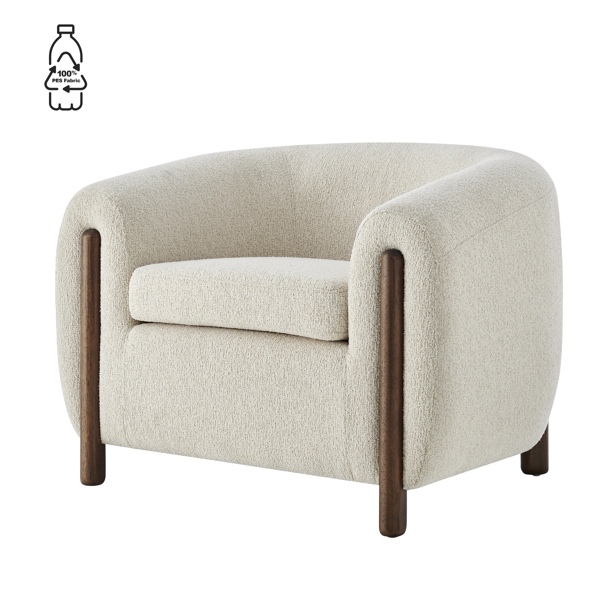 New Pacific Direct Cordelia Accent Chair, Palladian Beige