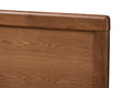 Baxton Studio Raya Mid-Century Modern Walnut Brown Finished Wood King Size Headboard