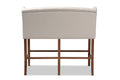Baxton Studio Alira Modern and Contemporary Beige Fabric Upholstered Walnut Finished Wood Button Tufted Bar Stool Bench