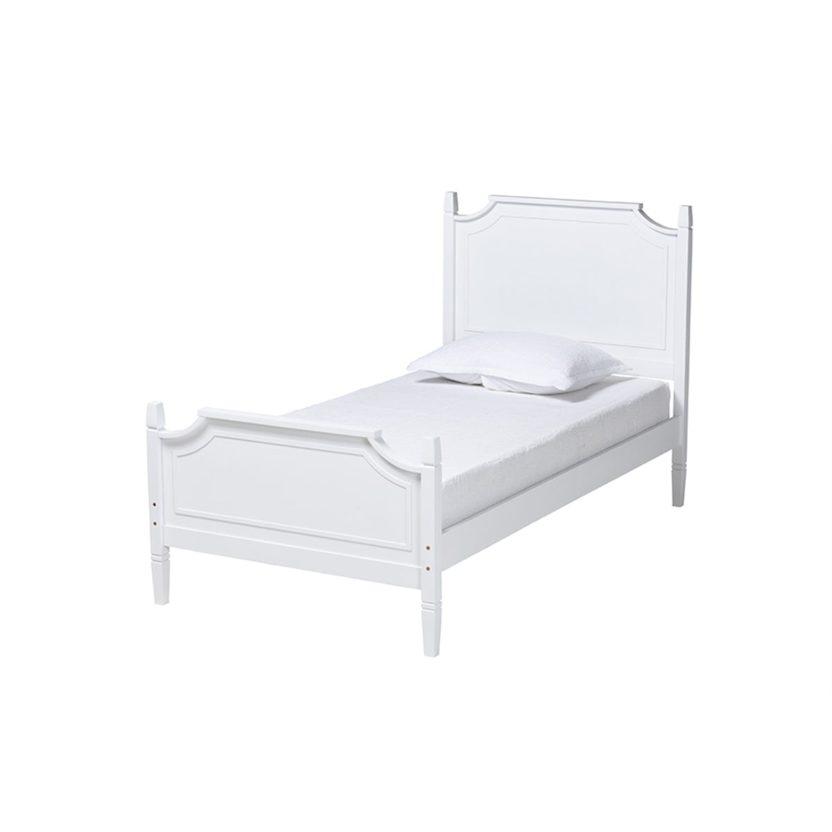 Baxton Studio Mariana Classic And Traditional White Finished Wood Full Size Platform Bed