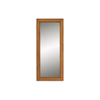 Baxton Studio Rowanne Mid-Century Modern Walnut Brown Rubberwood And Rattan Frame Wall Mirror