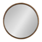 Hutton Round Wood Wall Mirror