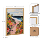 Gallery Tropical Bright Ocean Path Landscape Print by The Creative Bunch Studio
