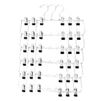 6-Tier Foldable Pants & Skirt Hanger with Adjustable Clips, 6-Pair Chrome Steel