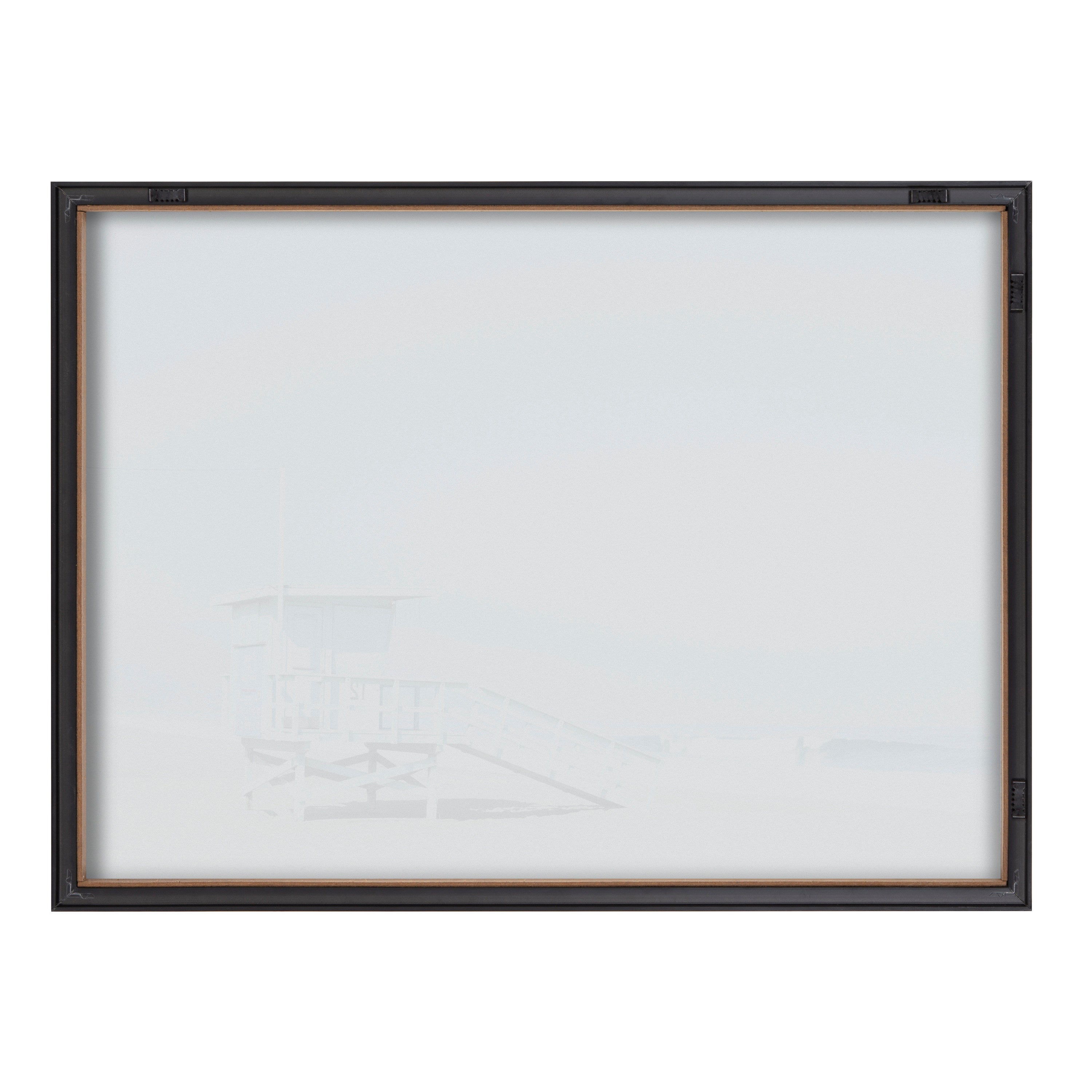Blake Pale Blue Life Guard Tower Framed Printed Glass by Caroline Mint