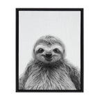 Sylvie Sloth Framed Canvas by Simon Te Tai